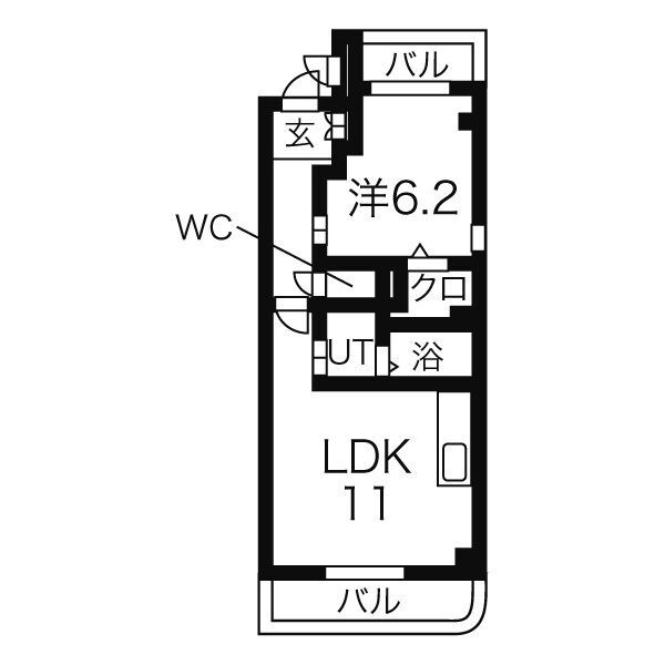 知多市新知東町のマンションの間取り