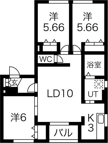 サンドリヨンA棟の間取り