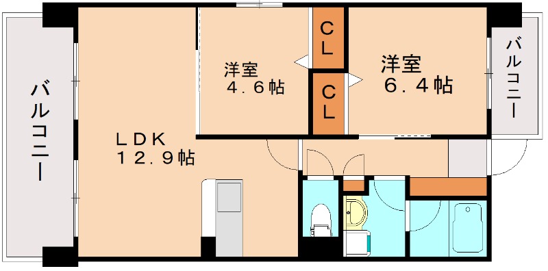 レセーナ姪浜の間取り