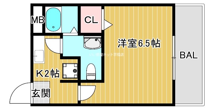 【大阪市鶴見区横堤のマンションの間取り】