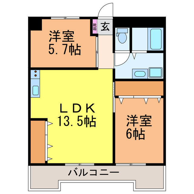 フェリオ市駅西IIの間取り