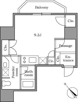 渋谷区恵比寿西のマンションの間取り