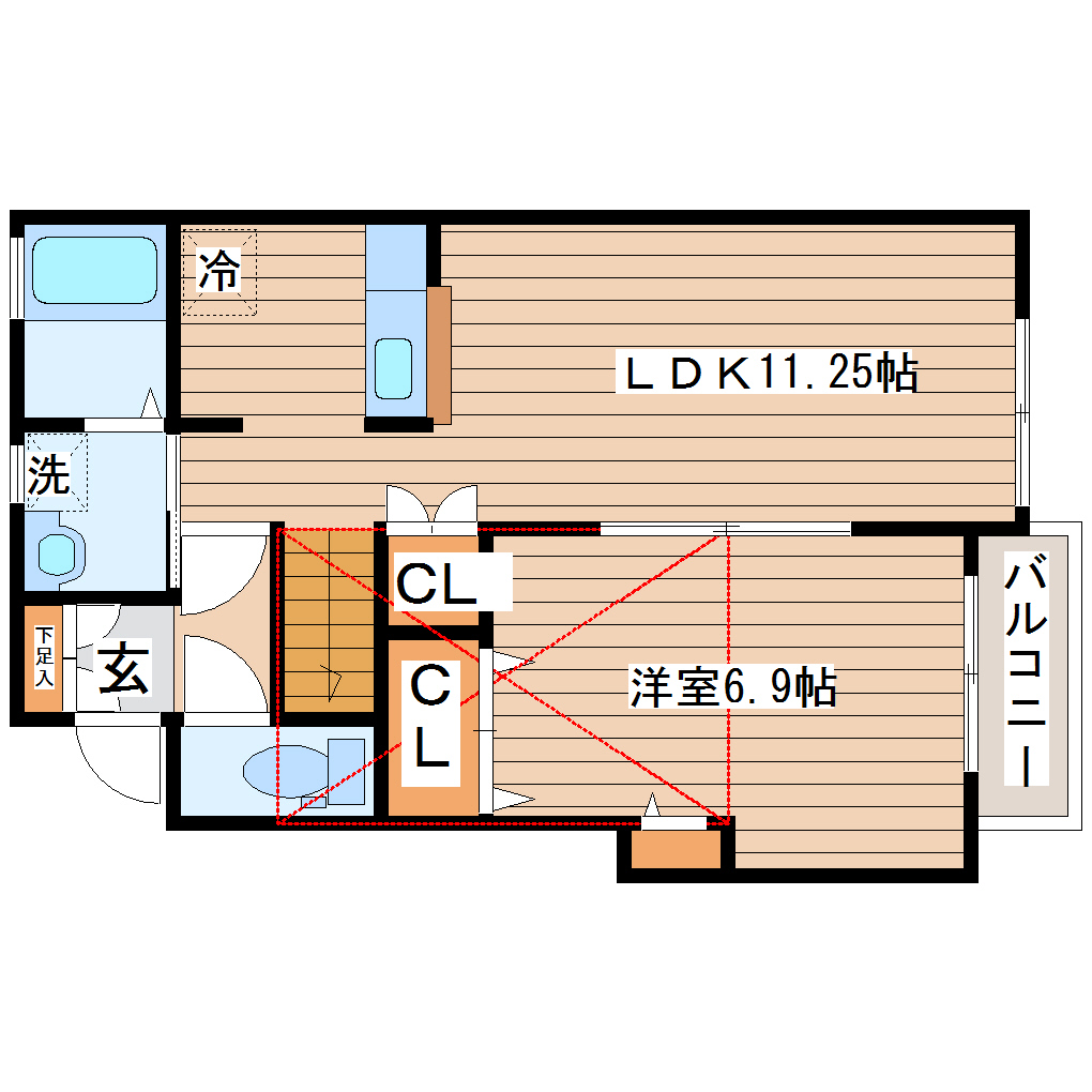 カサグランデ壱番館の間取り