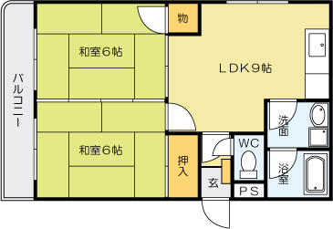 ハイツ京霧ヶ丘の間取り