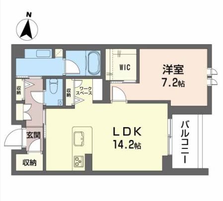 松本市筑摩のマンションの間取り