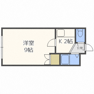 札幌市西区琴似四条のマンションの間取り