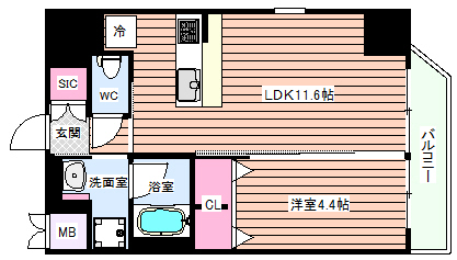 プレジオ都島本通の間取り