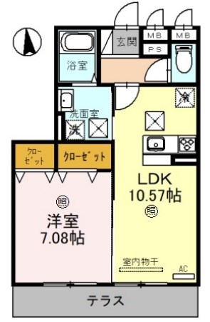 姫路市網干区垣内西町のアパートの間取り