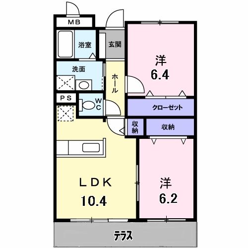 新潟市中央区鳥屋野南のマンションの間取り