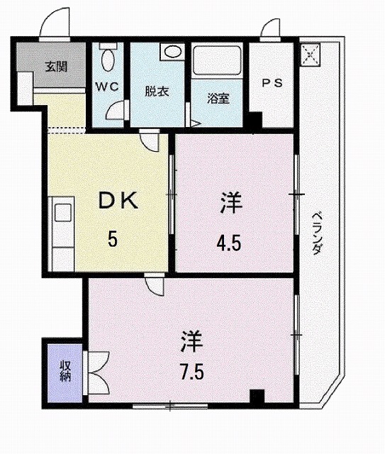 シマヤハイツの間取り