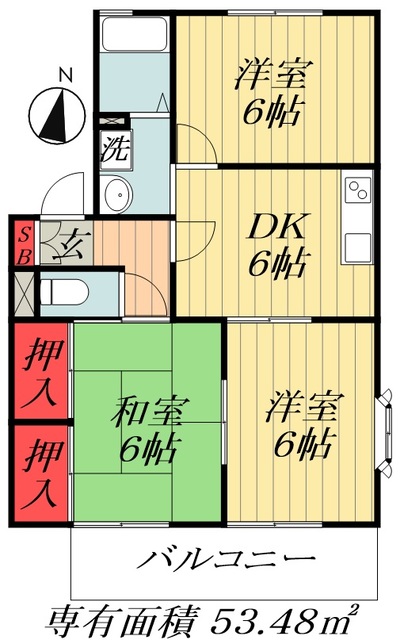 シャンティオン弐番館の間取り