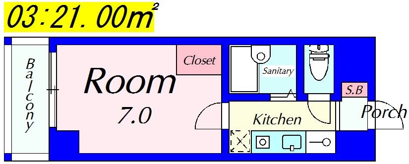 京卓ハイツの間取り