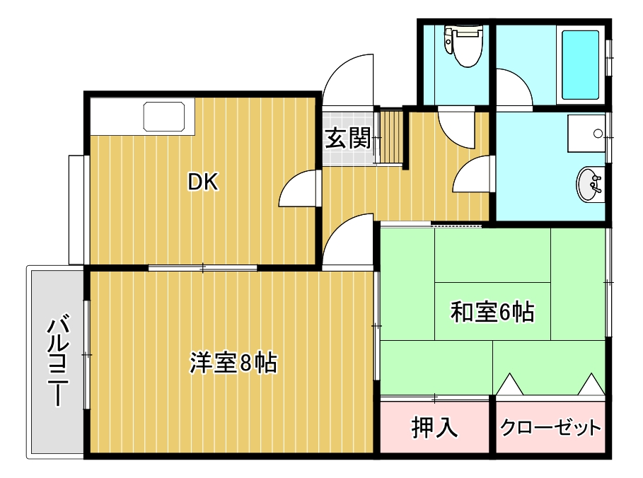 ハイツくれよんの間取り