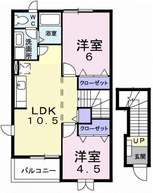 御殿場市板妻のアパートの間取り