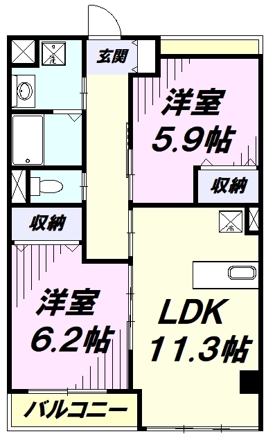 ルビアブラウの間取り