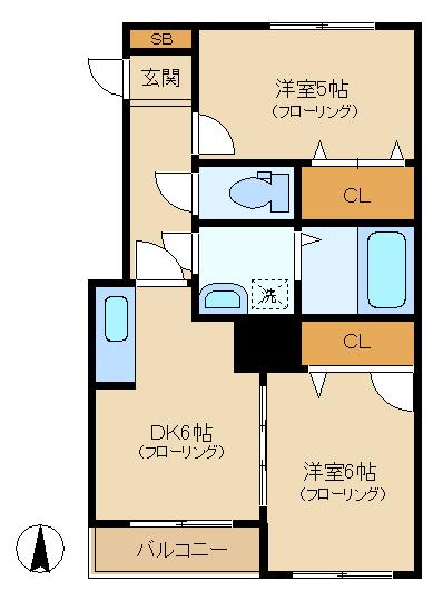 グリーンルーフ０８の間取り