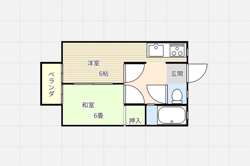 栃木市藤岡町アパートの間取り