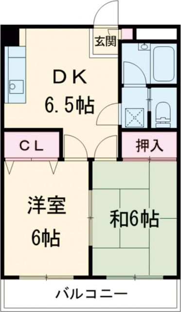 千葉県鎌ヶ谷市道野辺中央２（マンション）の賃貸物件の間取り