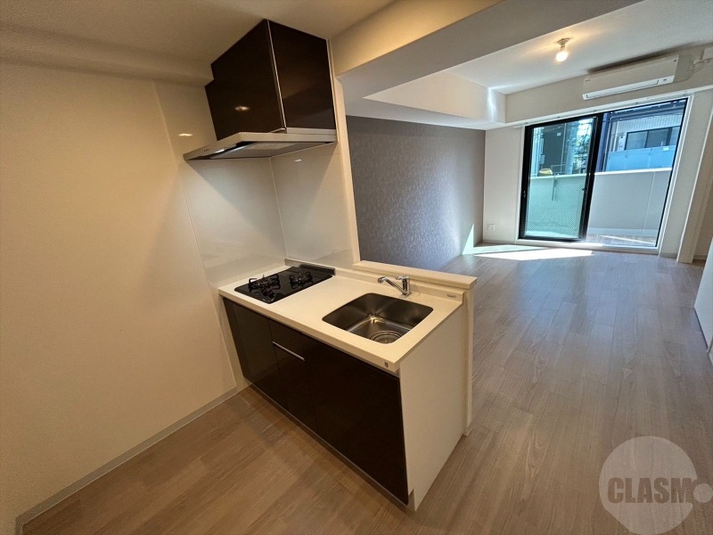 キッチン　２口コンロのシステムキッチン