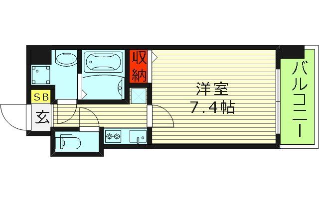 S-RESIDENCE緑橋駅前の間取り写真