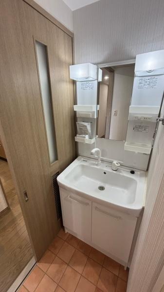 洗面設備　写真は同タイプの別のお部屋のものです。