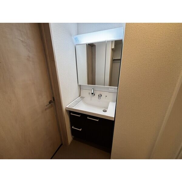 洗面設備　朝の支度にも助かる、独立の洗髪洗面化粧台