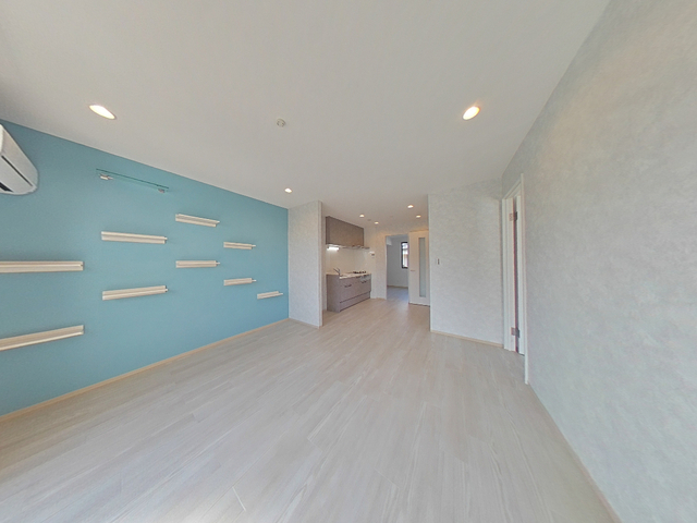 居室・リビング　ダウンライト・キャットステップ付きのＬＤＫ