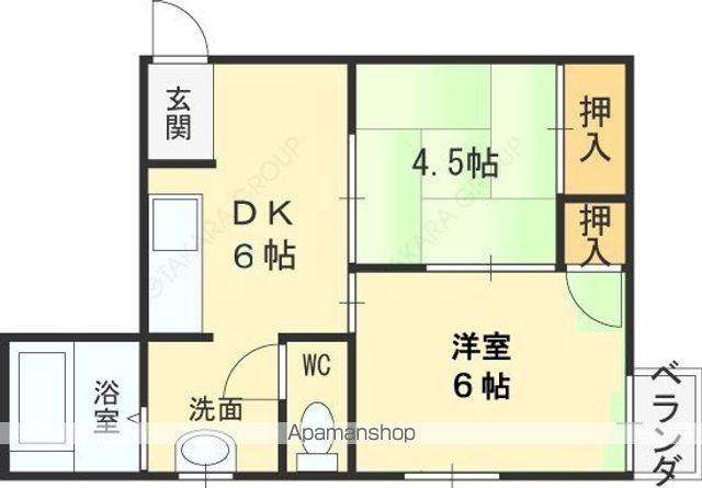 香里園ハウスの間取り写真