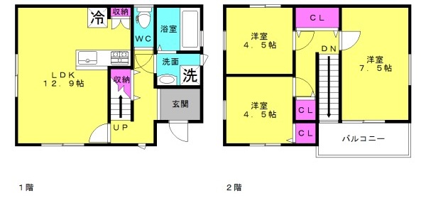 加古川市別府町別府戸建の間取り写真