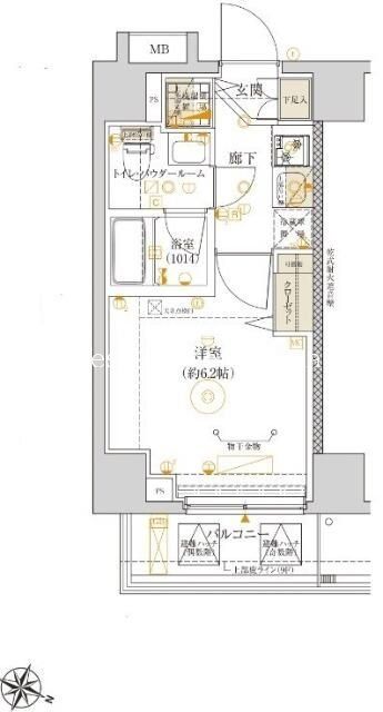 ベルシード横濱吉野町マキシヴの間取り写真