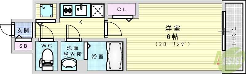 プレサンス塚本駅前の間取り写真
