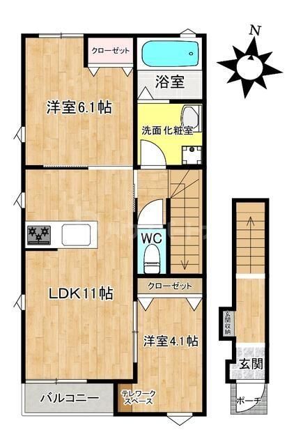 ラルジュ八潮 A棟の間取り写真
