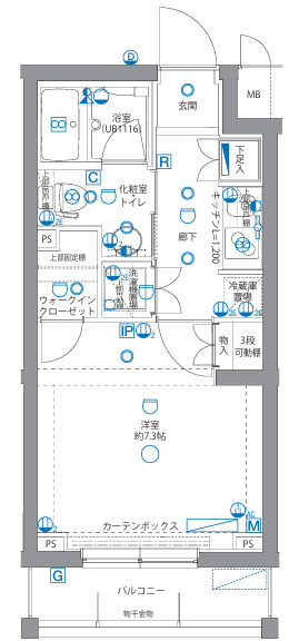 東急多摩川線 武蔵新田駅 徒歩8分 5階建 築13年の間取り写真