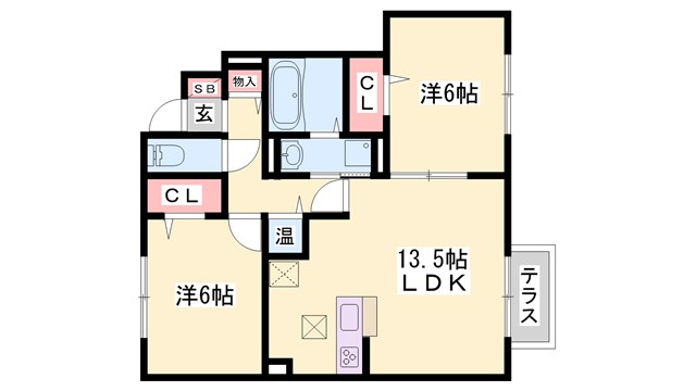 セジュールM 青山西の間取り写真