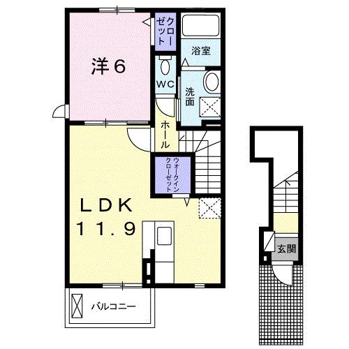 オプスKAMIFUKUOKAの間取り写真