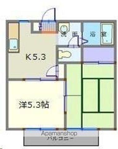 仙台市地下鉄東西線 荒井駅 バス乗車時間：17分 最寄りバス停で下車 徒歩4分 2階建 築30年の間取り写真