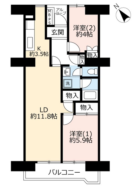 UR中山駅前ハイツの間取り写真