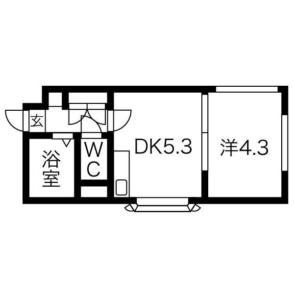 札幌市白石区本郷通のマンションの間取り