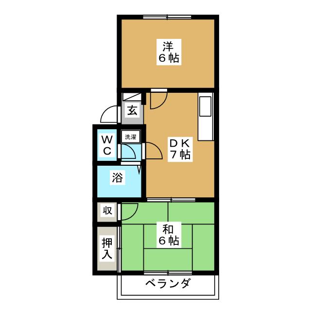 コーポ弘陽の間取り写真