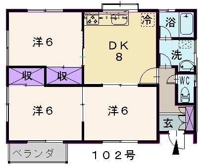 南田パインコーポの間取り