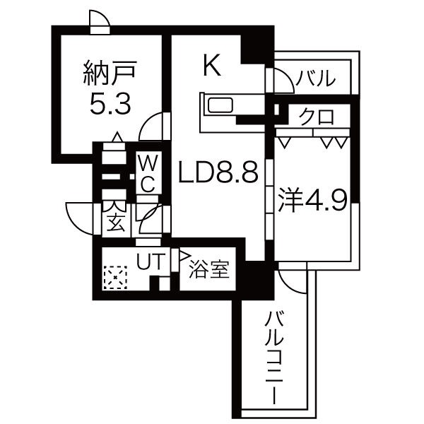 堺市堺区市之町東のマンションの間取り