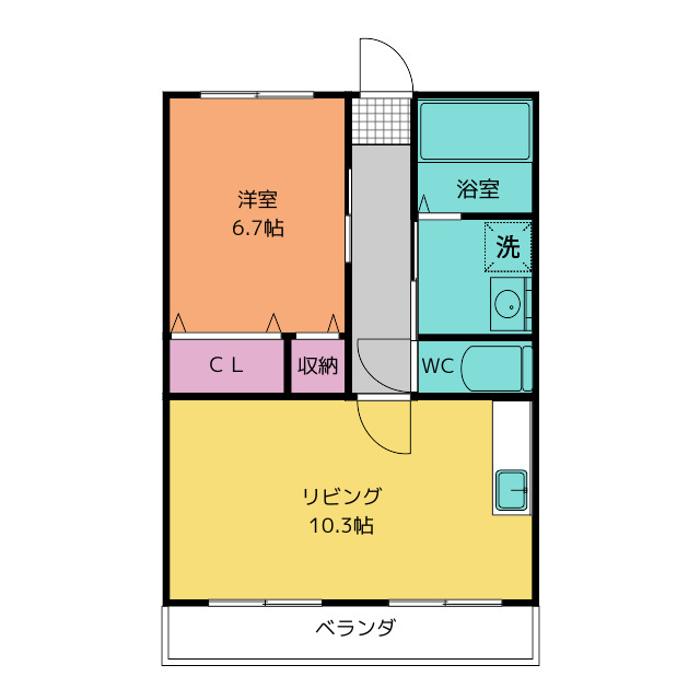 エスポワールすぎ山の間取り