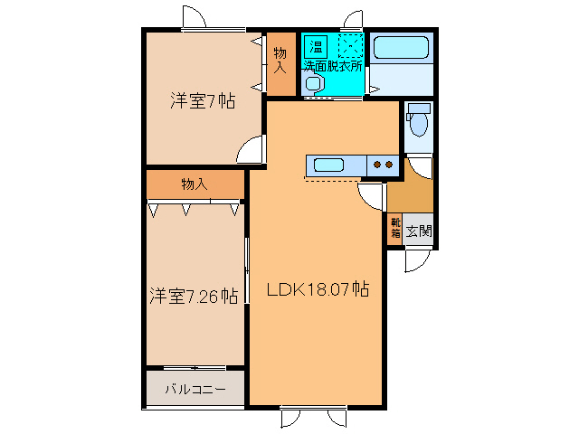 コルサKの間取り