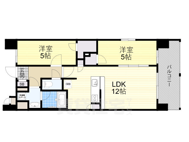 【大阪市都島区都島北通のマンションの間取り】