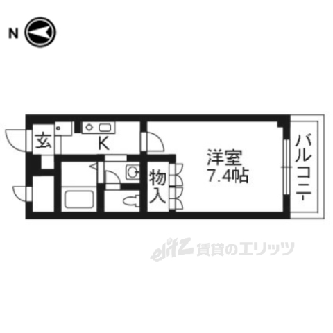 木津川市木津駅前のマンションの間取り