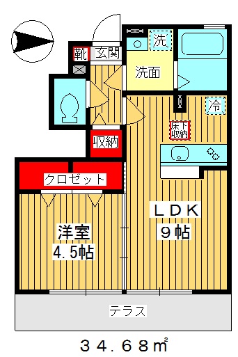 東京都北区浮間２（アパート）の賃貸物件の間取り