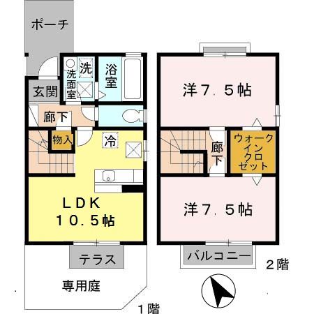 和歌山県岩出市堀口（一戸建）の賃貸物件の間取り