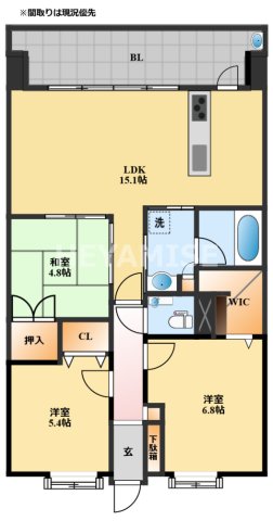 ドゥグラン喜々津ステーションタウン弐番館の間取り