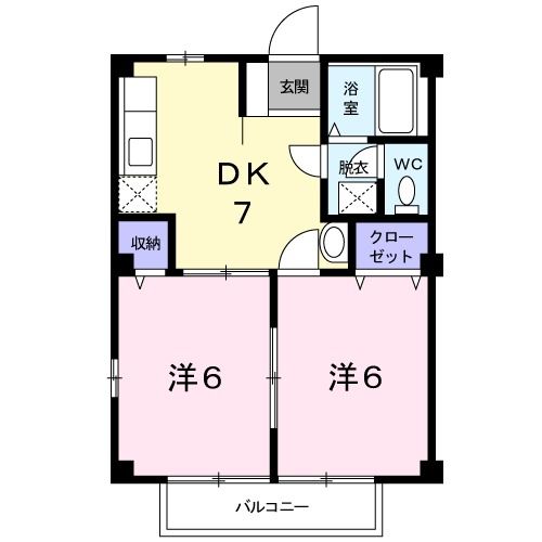 多可郡多可町中区高岸のアパートの間取り