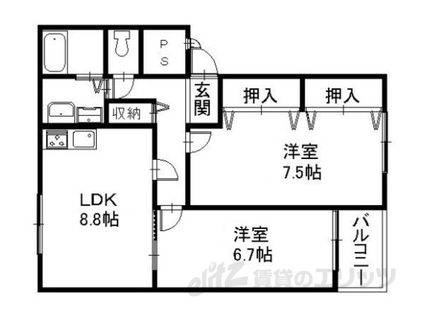 ウエストリバー3の間取り